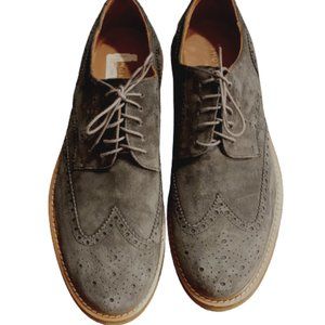Thomas Dean Oxford Shoes Men's Size 10 Gray Suede